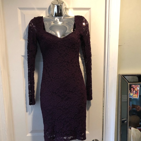 ASOS Plum Lace Dress - Picture 3 of 4